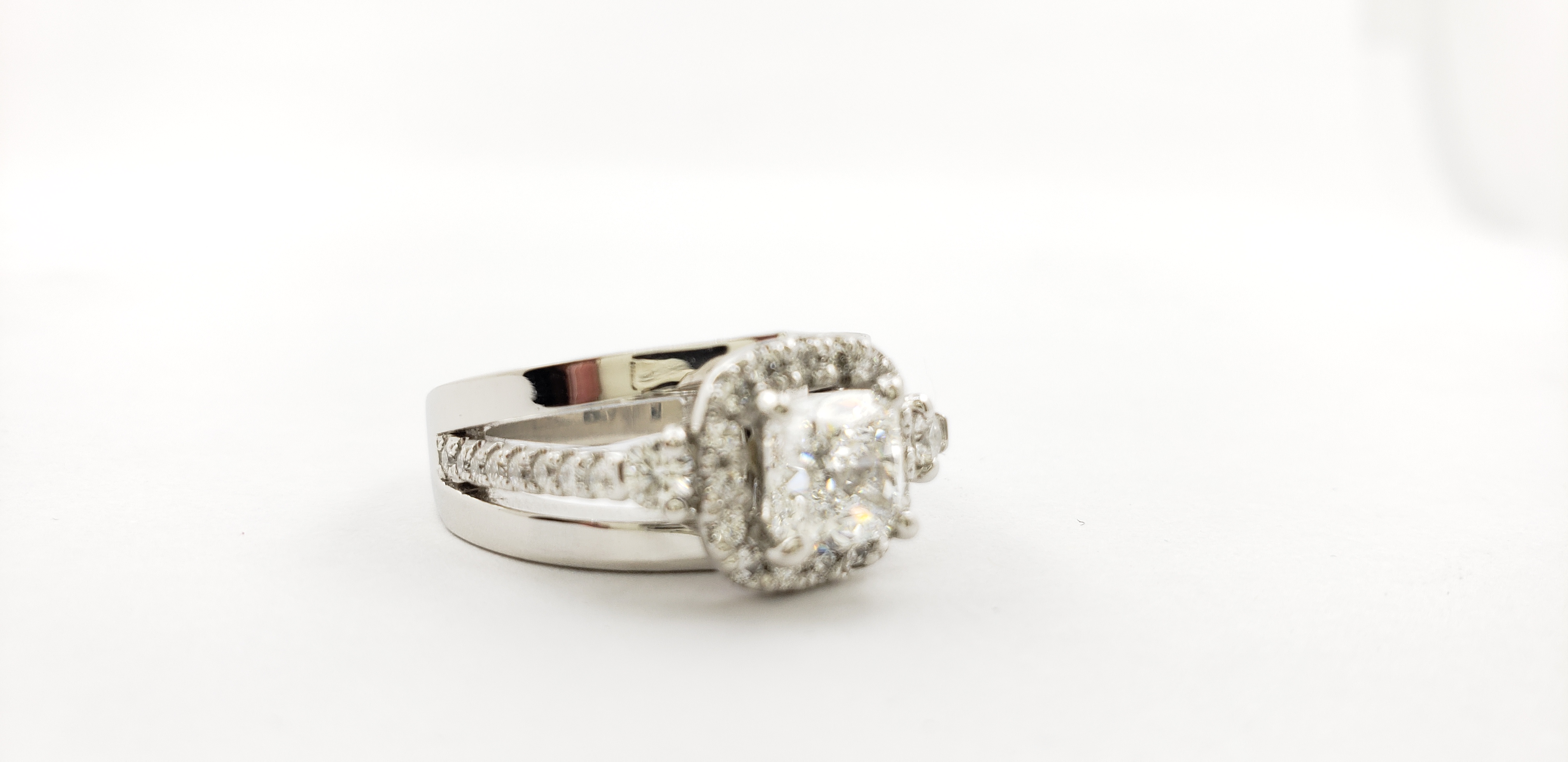 Cushion Shape Halo Diamond Ring